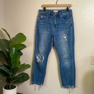 Madewell high rise slim boyjean